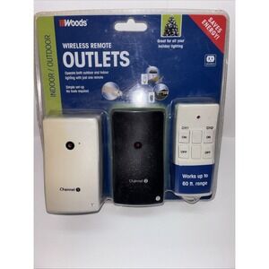 Genuine Woods (59750) Indoor / Outdoor Wireless Remote w/ 60ft Range Sealed NEW!